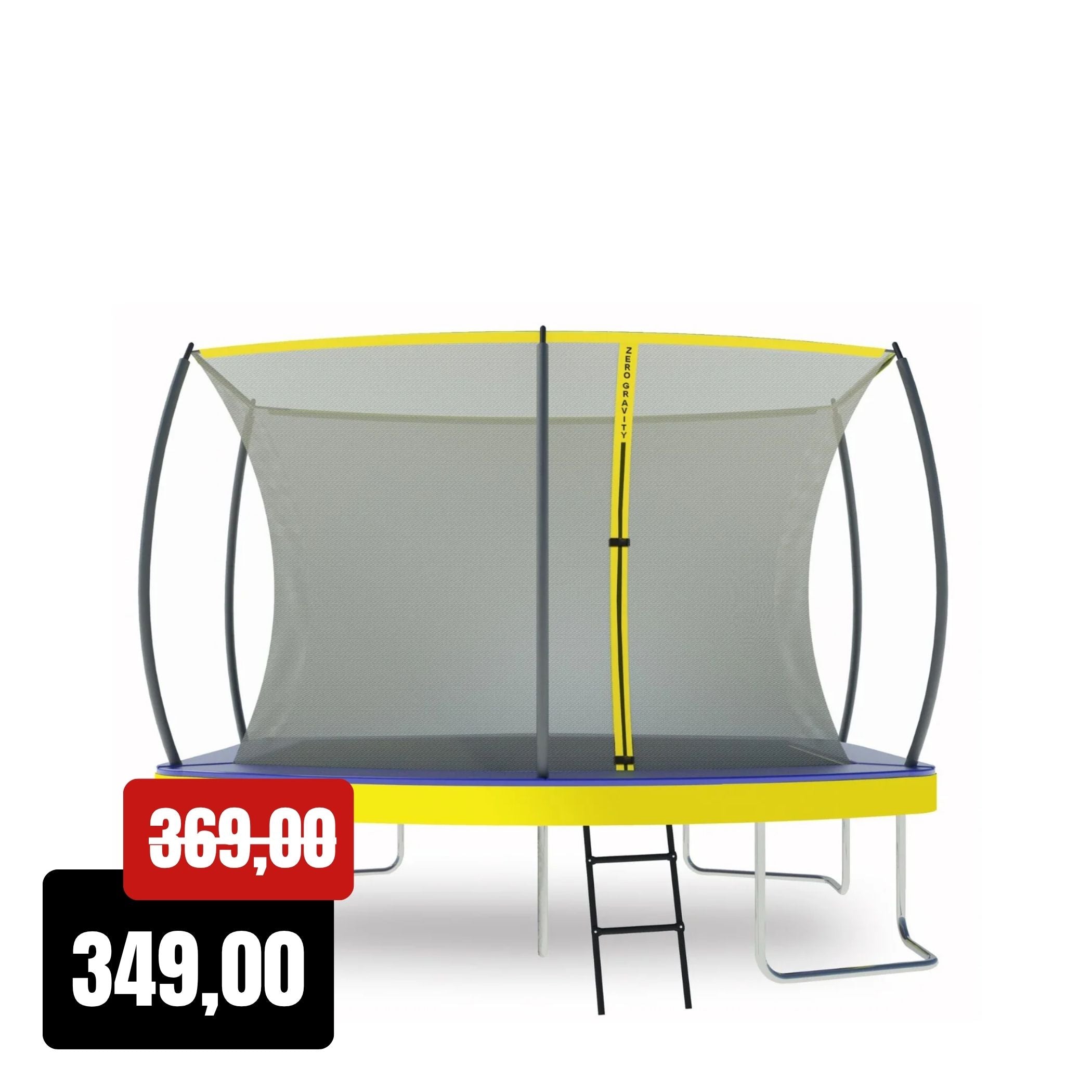 Zero Gravity Trampolin 305x213cm inkl. Leiter & Bodenanker - Nutzer bis 100kg