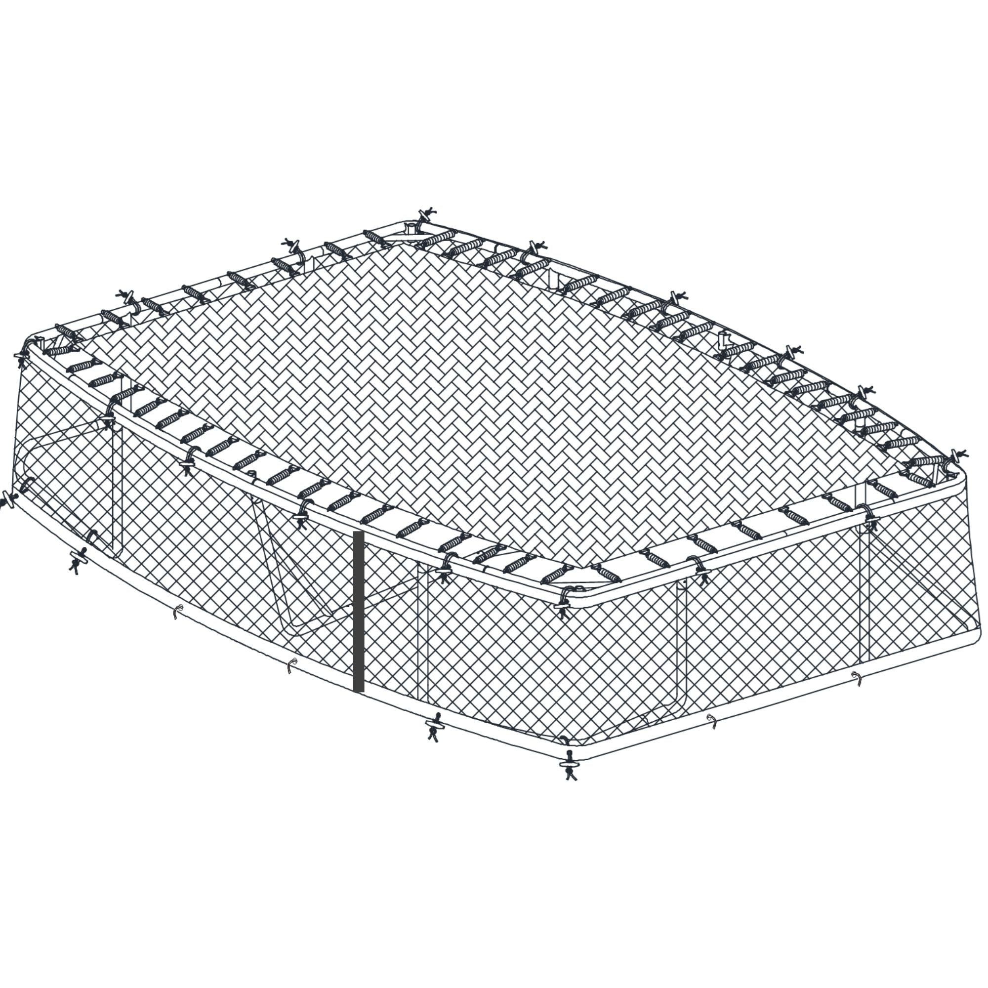 Trampolin Rahmennetze oval für 305x213, 366x244, 457x305 cm