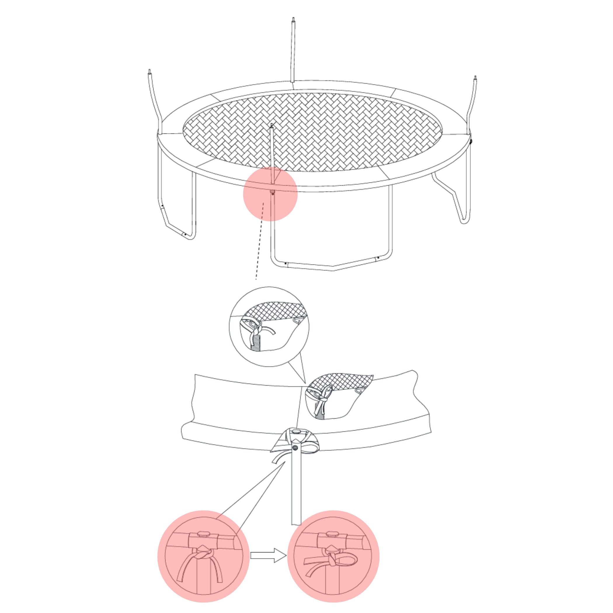 Trampolin Randabdeckung (Teilenr. 2) für 183, 244, 305, 366, 427 cm