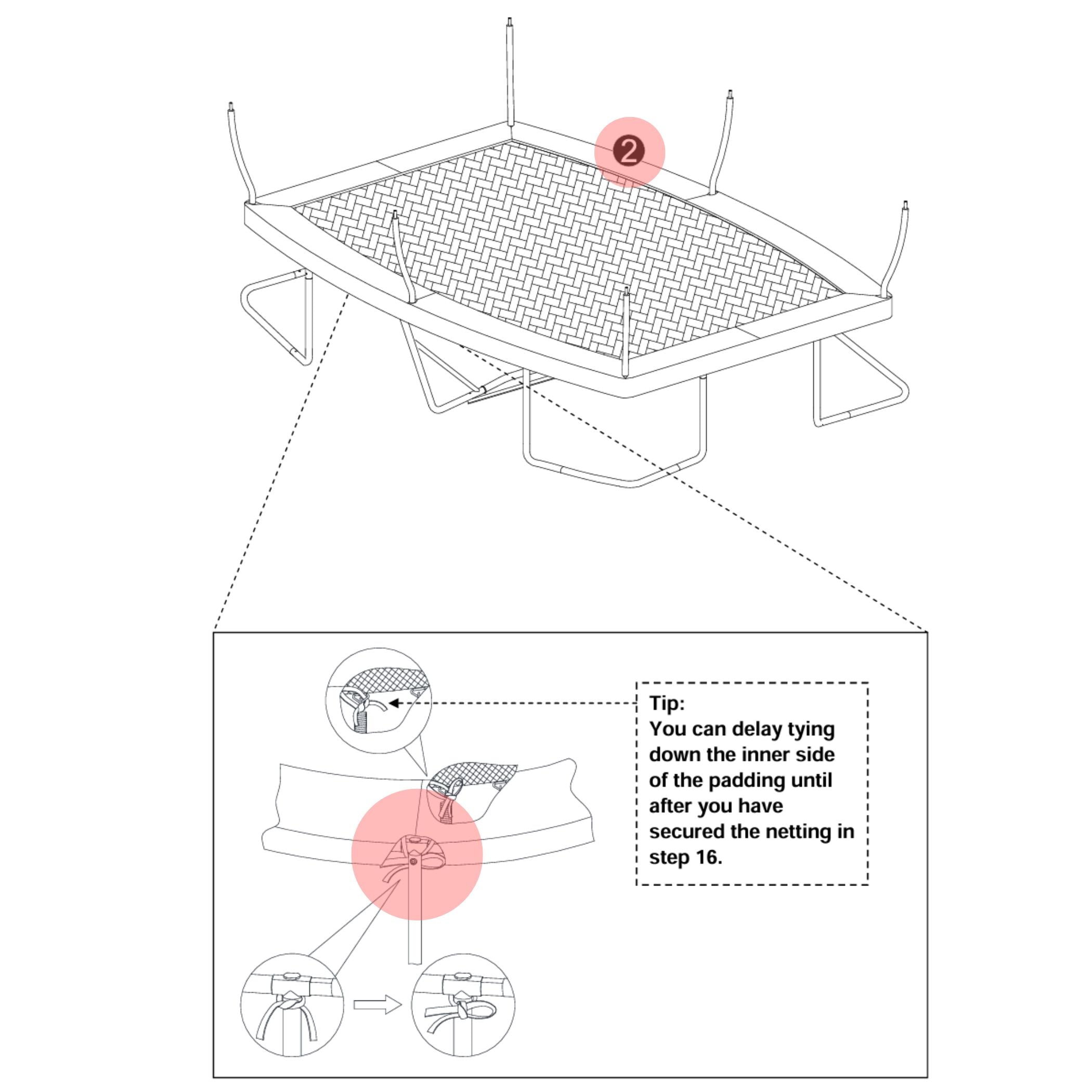 Ovale Randabdeckung (Teilenr. 2) für 305x213, 366x244, 457x305cm