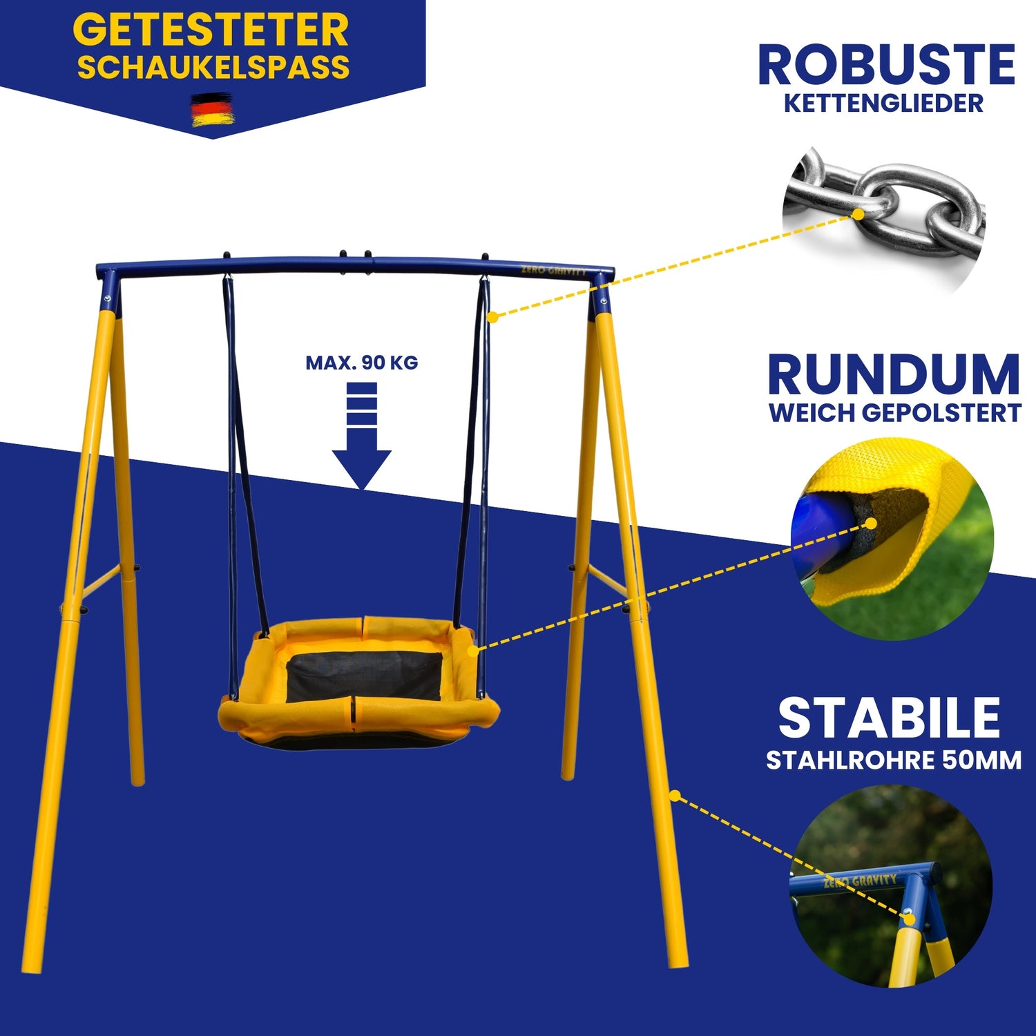 Magic Carpet Schaukel für 2 Kinder, Max. Belastungsgewicht 90kg