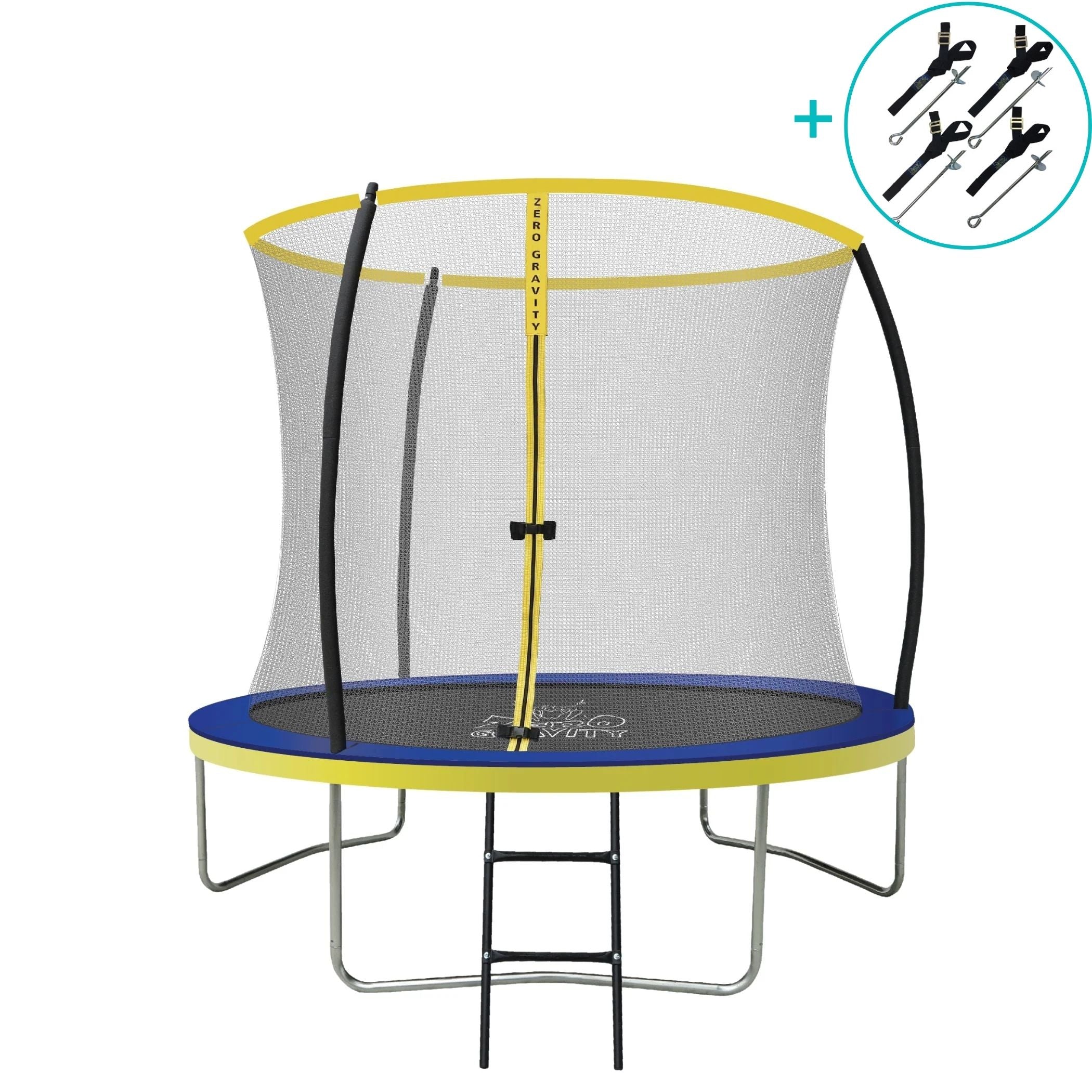 Zero Gravity Trampolin  Ø 244 cm inkl. Leiter & Bodenanker-Set - Nutzer bis 75kg