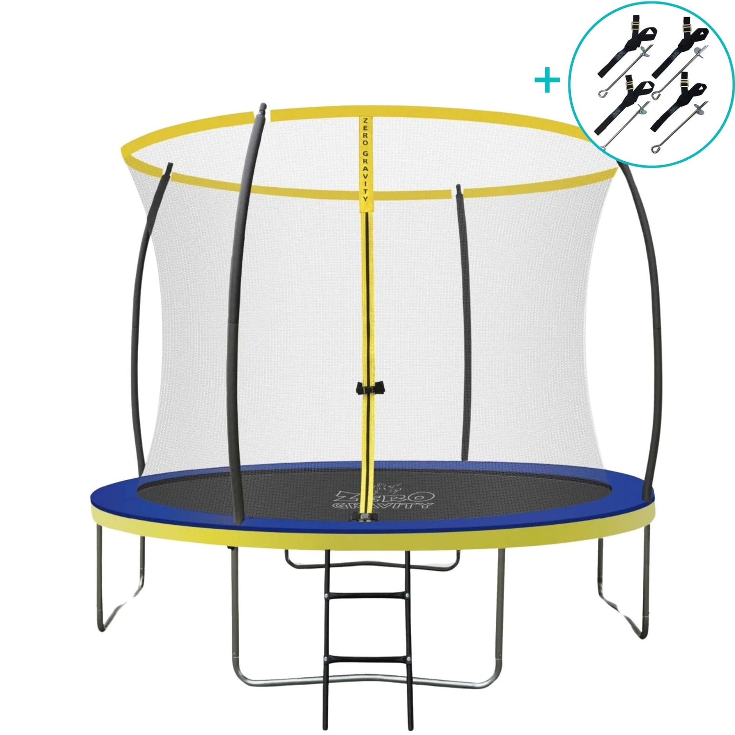 Zero Gravity Trampolin Ø 305 cm inkl. Leiter & Bodenanker - Nutzer bis 120kg