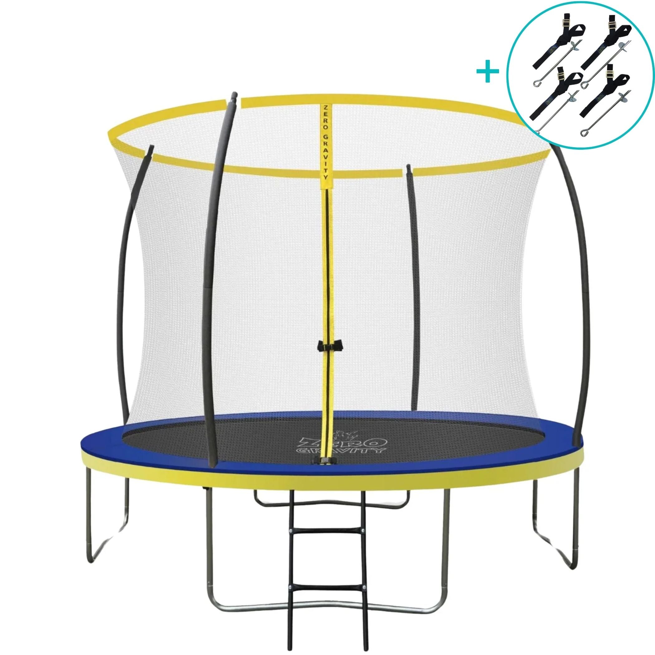 Zero Gravity Trampolin Ø 305 cm inkl. Leiter & Bodenanker - Nutzer bis 120kg