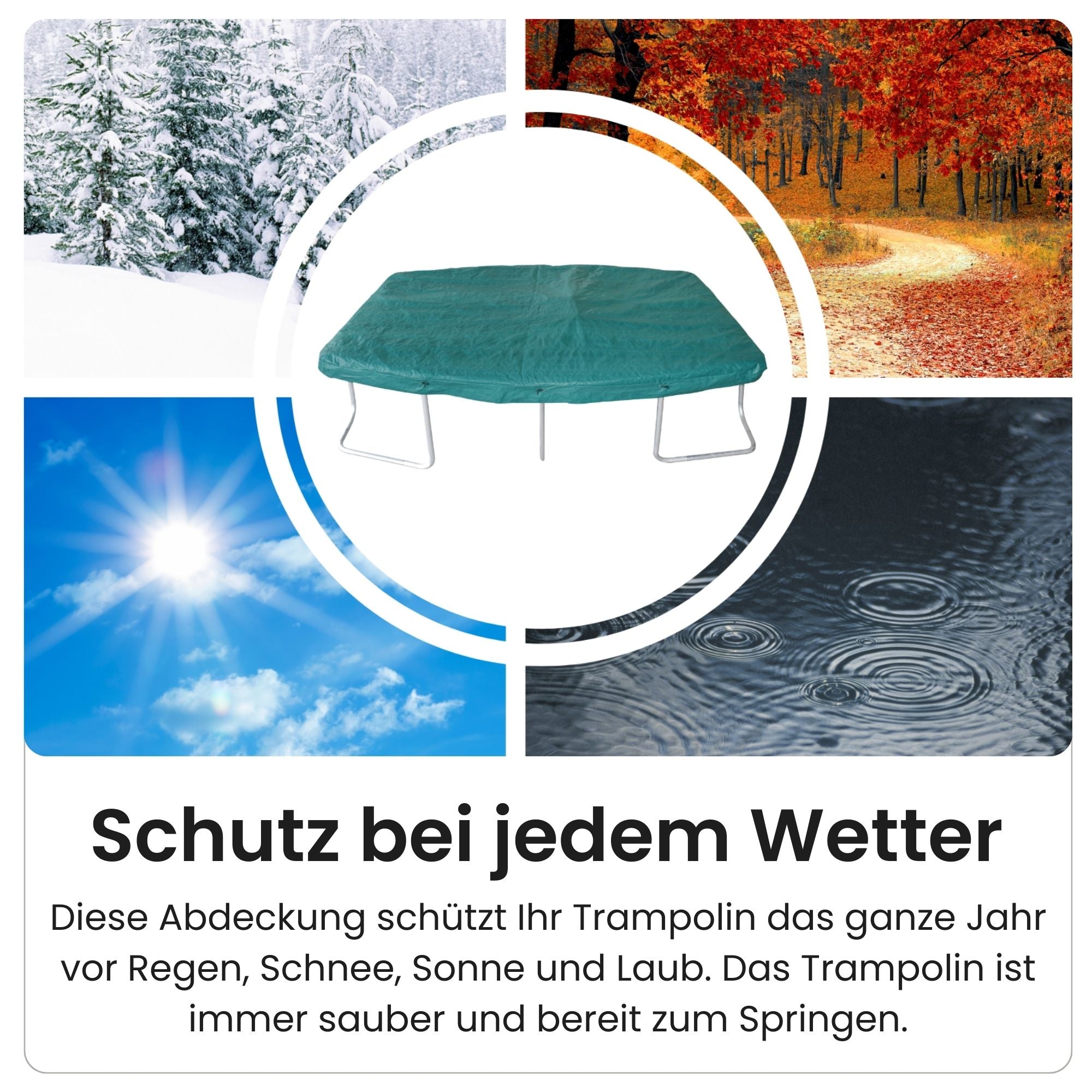 Ovale Trampolinabdeckung 305x213cm für alle Ultima 5