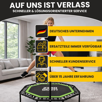 Zero Gravity Fitness Trampolin grün - Nutzer bis 130kg