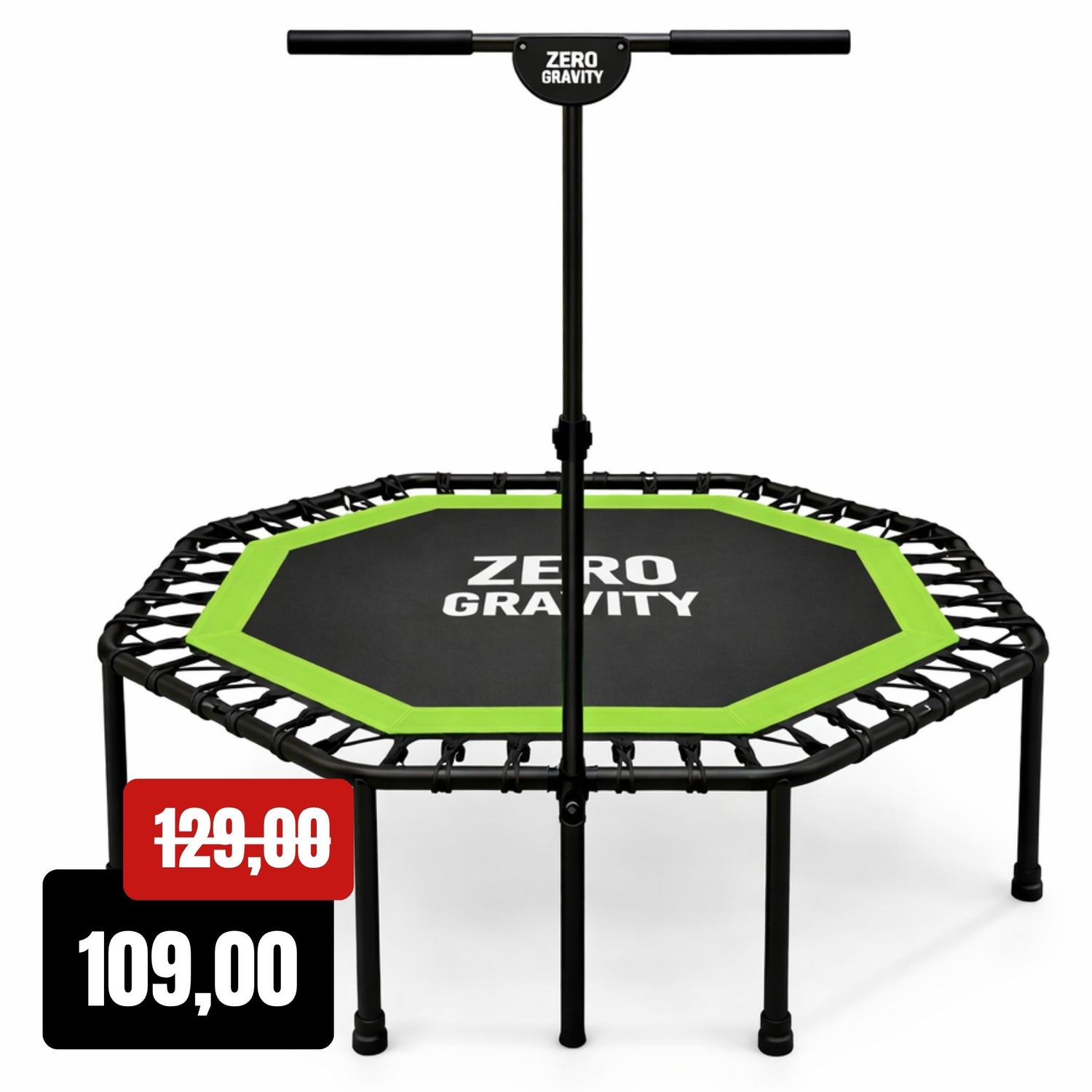 Zero Gravity Fitness Trampolin grün - Nutzer bis 130kg