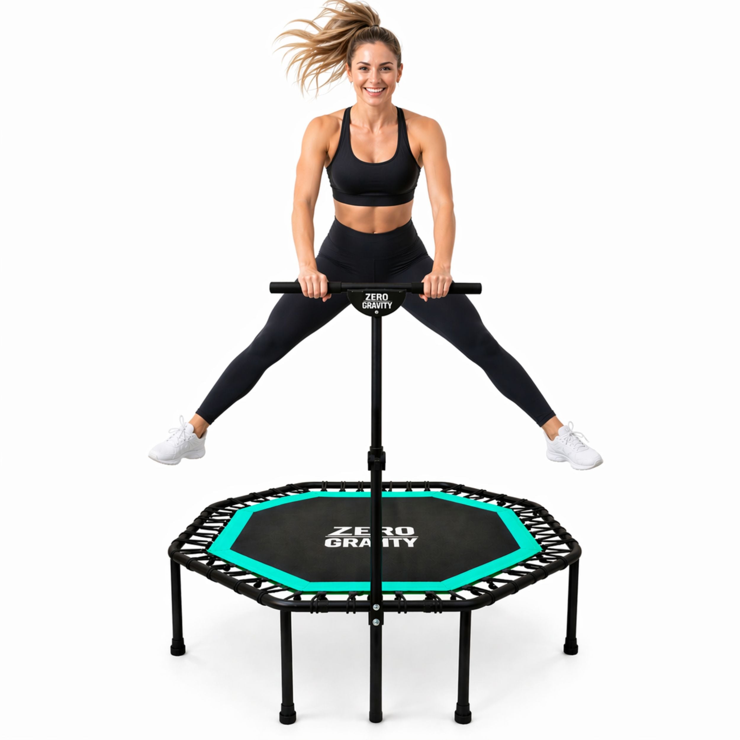 Zero Gravity Fitness Trampolin türkis - Nutzer bis 130kg