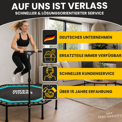 Zero Gravity Fitness Trampolin türkis - Nutzer bis 130kg