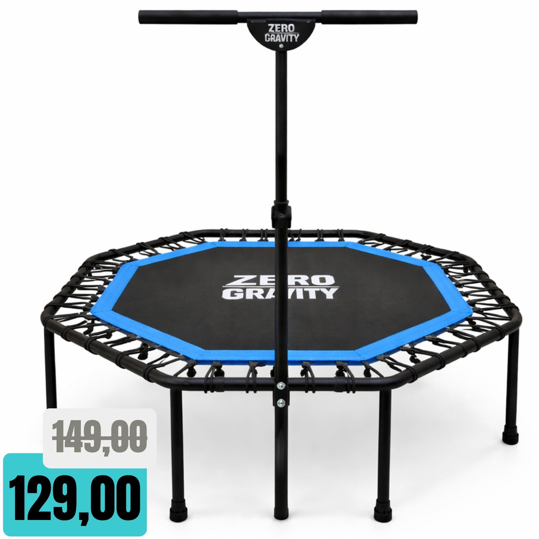Zero Gravity Fitness Trampolin blau - Nutzer bis 130kg