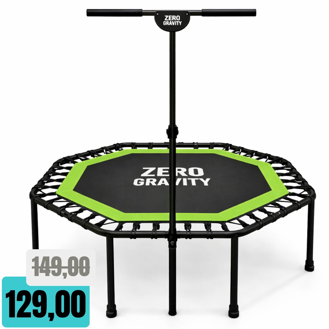 Zero Gravity Fitness Trampolin grün - Nutzer bis 130kg