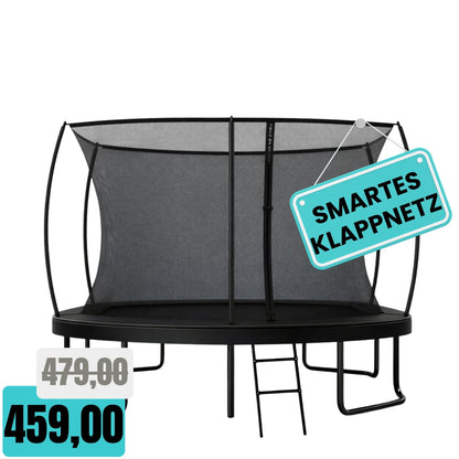 Zero Gravity Trampolin 366x244cm inkl. Leiter &amp; Bodenanker - Nutzer bis 130kg