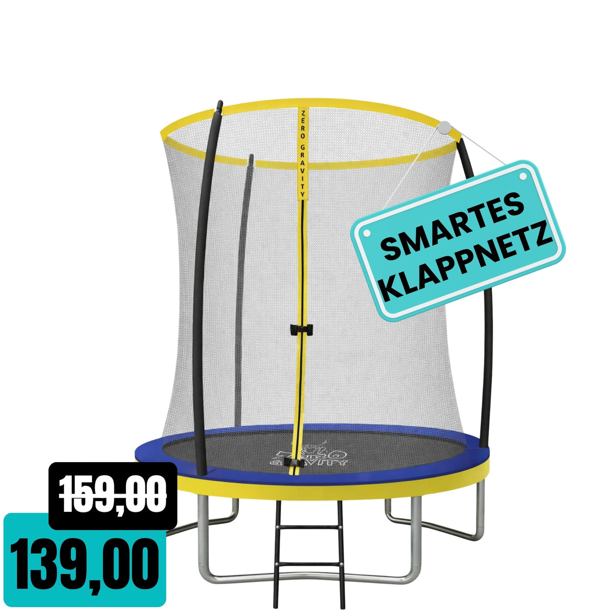 Zero Gravity Trampolin Ø 183 cm inkl. Leiter - Nutzer bis 50kg