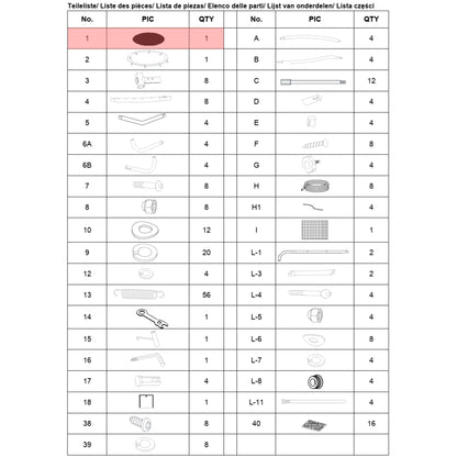 Trampolin Sprungtuch (Teilenr. 1) für 183, 244, 305, 366, 427 cm
