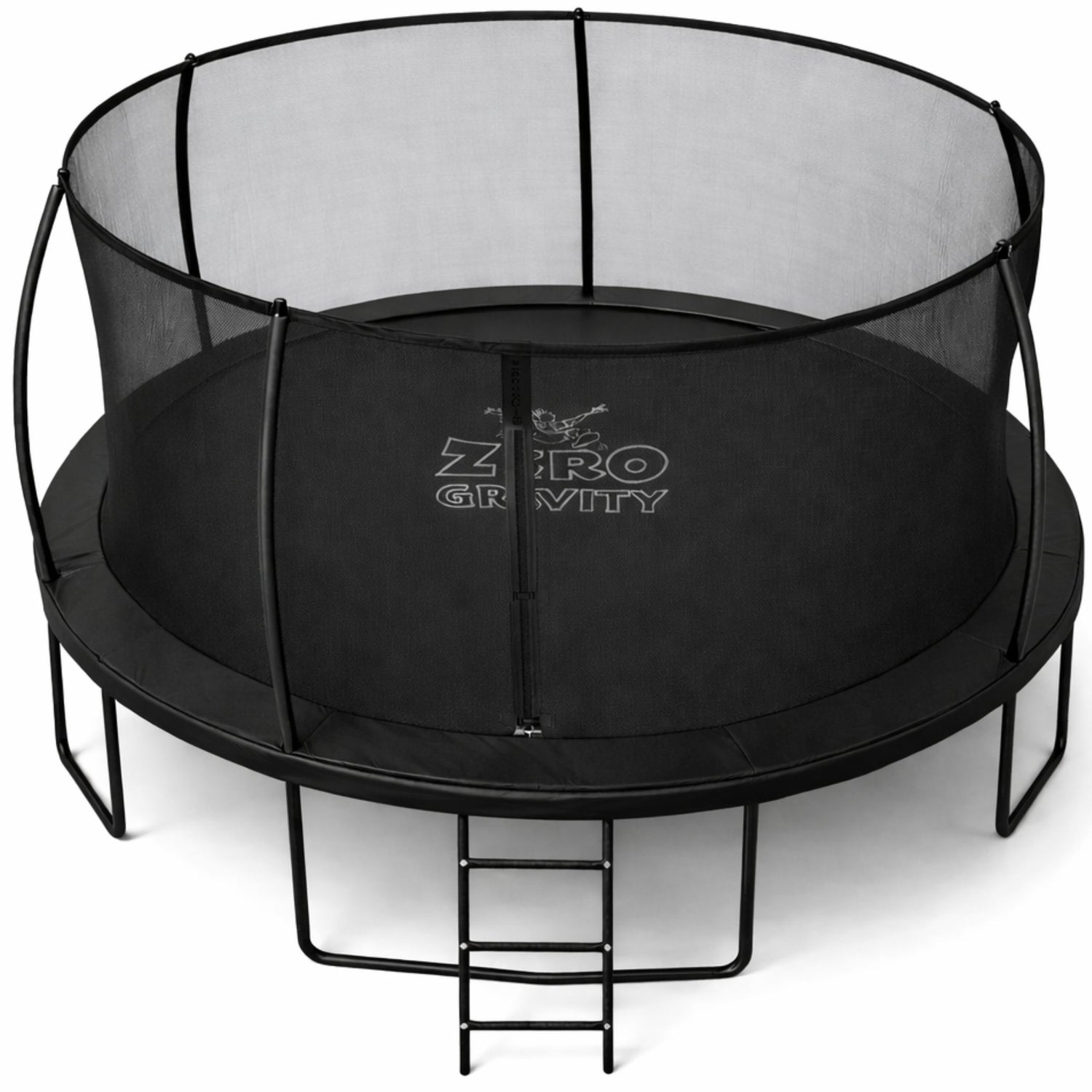 Zero Gravity Trampolin Ø 427 cm inkl. Leiter &amp; Bodenanker - Nutzer bis 150kg