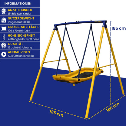 Magic Carpet Schaukel für 2 Kinder, Max. Belastungsgewicht 90kg