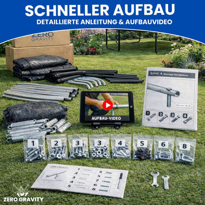 Zero Gravity Trampolin  Ø 244 cm inkl. Leiter &amp; Bodenanker - Nutzer bis 75kg