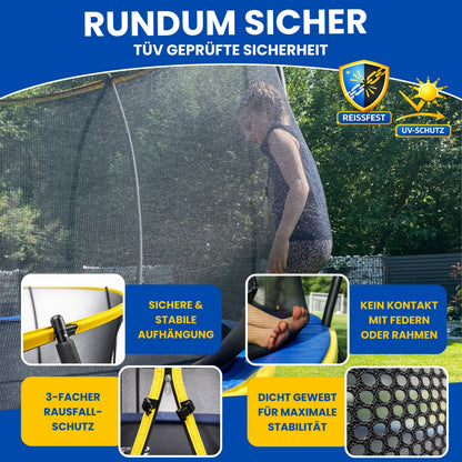 Zero Gravity Trampolin  Ø 244 cm inkl. Leiter &amp; Bodenanker - Nutzer bis 75kg