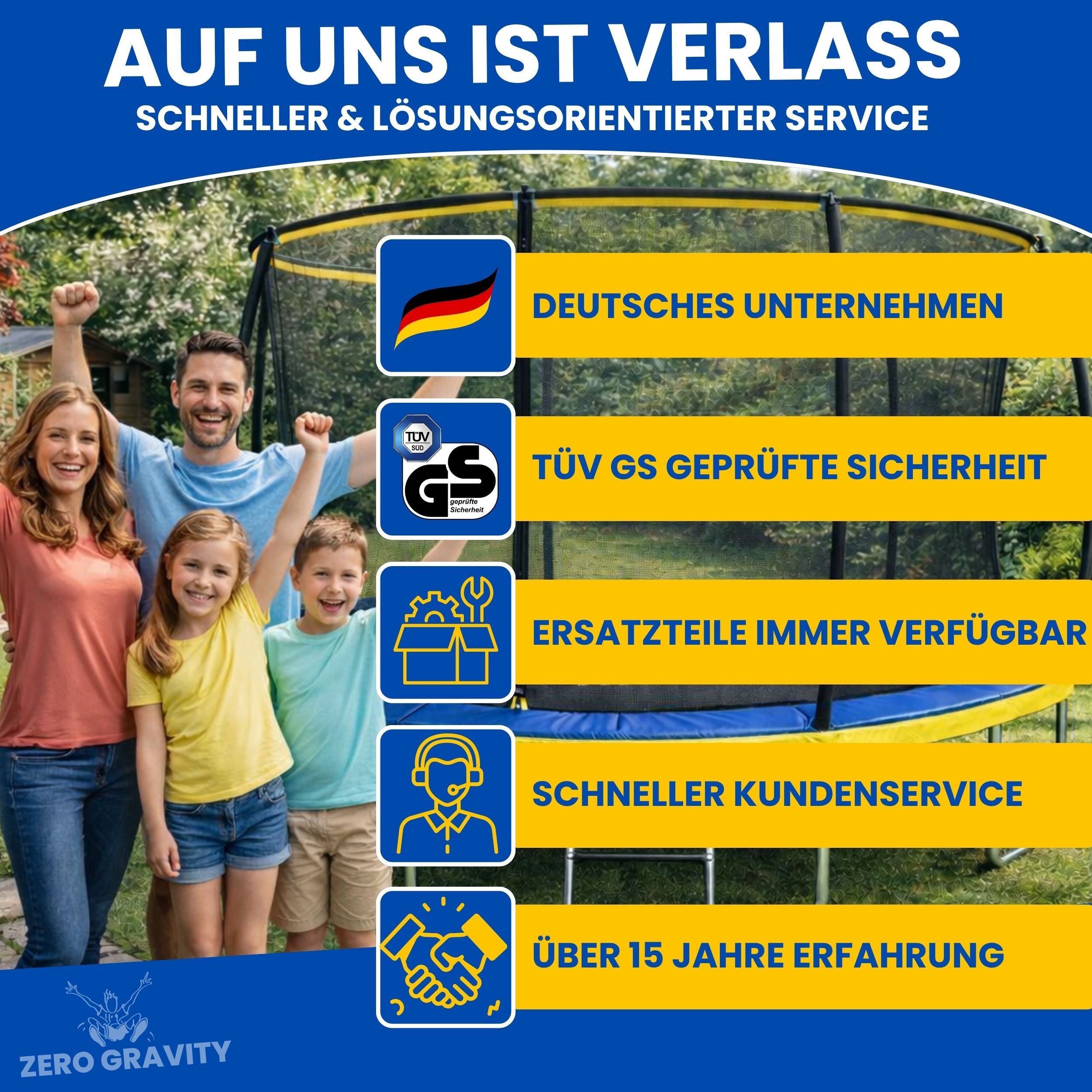 Zero Gravity Trampolin  Ø 244 cm inkl. Leiter &amp; Bodenanker - Nutzer bis 75kg