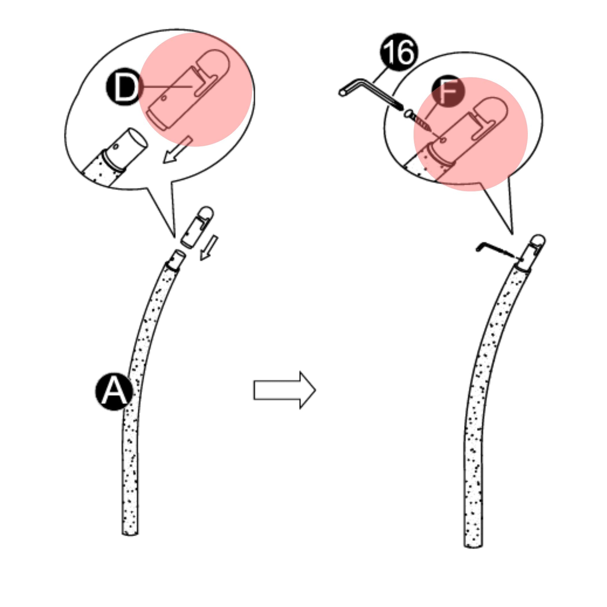 Trampolin Stabkappe mit Deckel (Teilenr. D &amp; E)