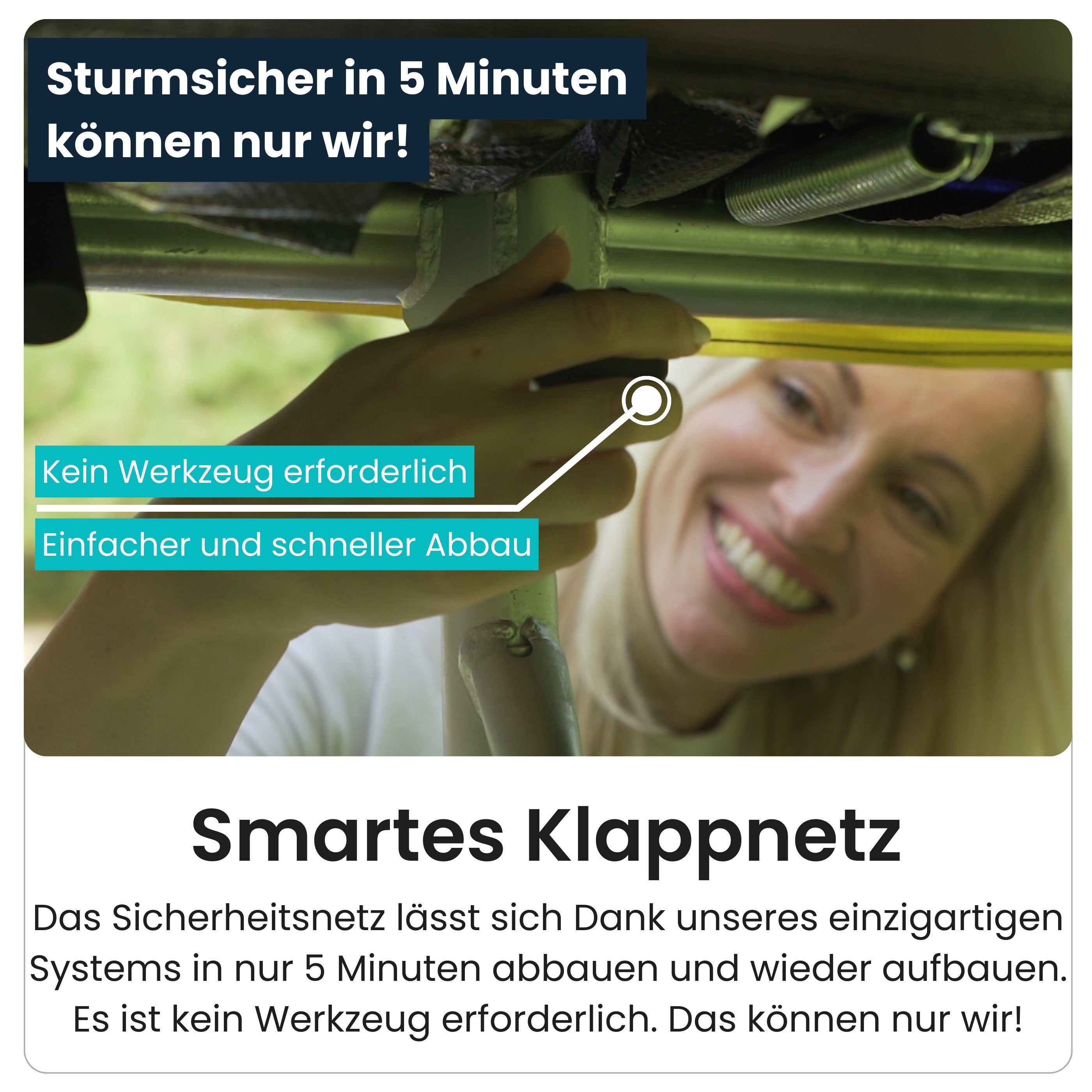 Zero Gravity Trampolin 366x244cm inkl. Leiter &amp; Bodenanker - bis 130kg