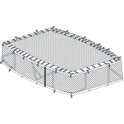Trampolin Rahmennetze oval für 305x213, 366x244, 457x305 cm