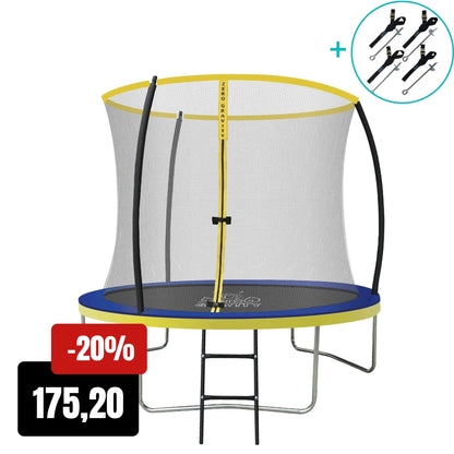 Zero Gravity Trampolin  Ø 244 cm inkl. Leiter &amp; Bodenanker-Set - Nutzer bis 75kg