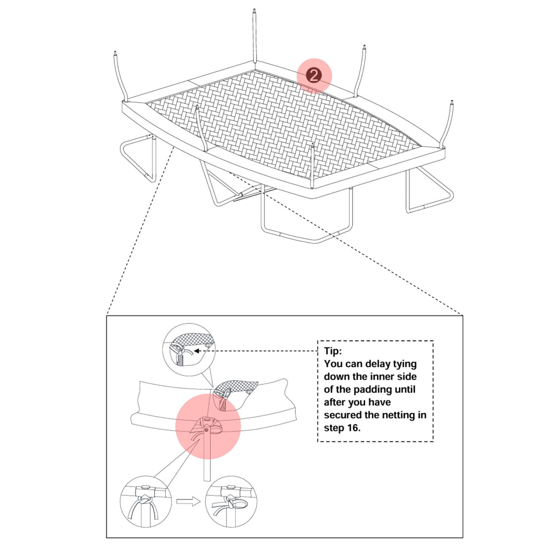 Ovale Randabdeckung (Teilenr. 2) für 305x213, 366x244, 457x305cm