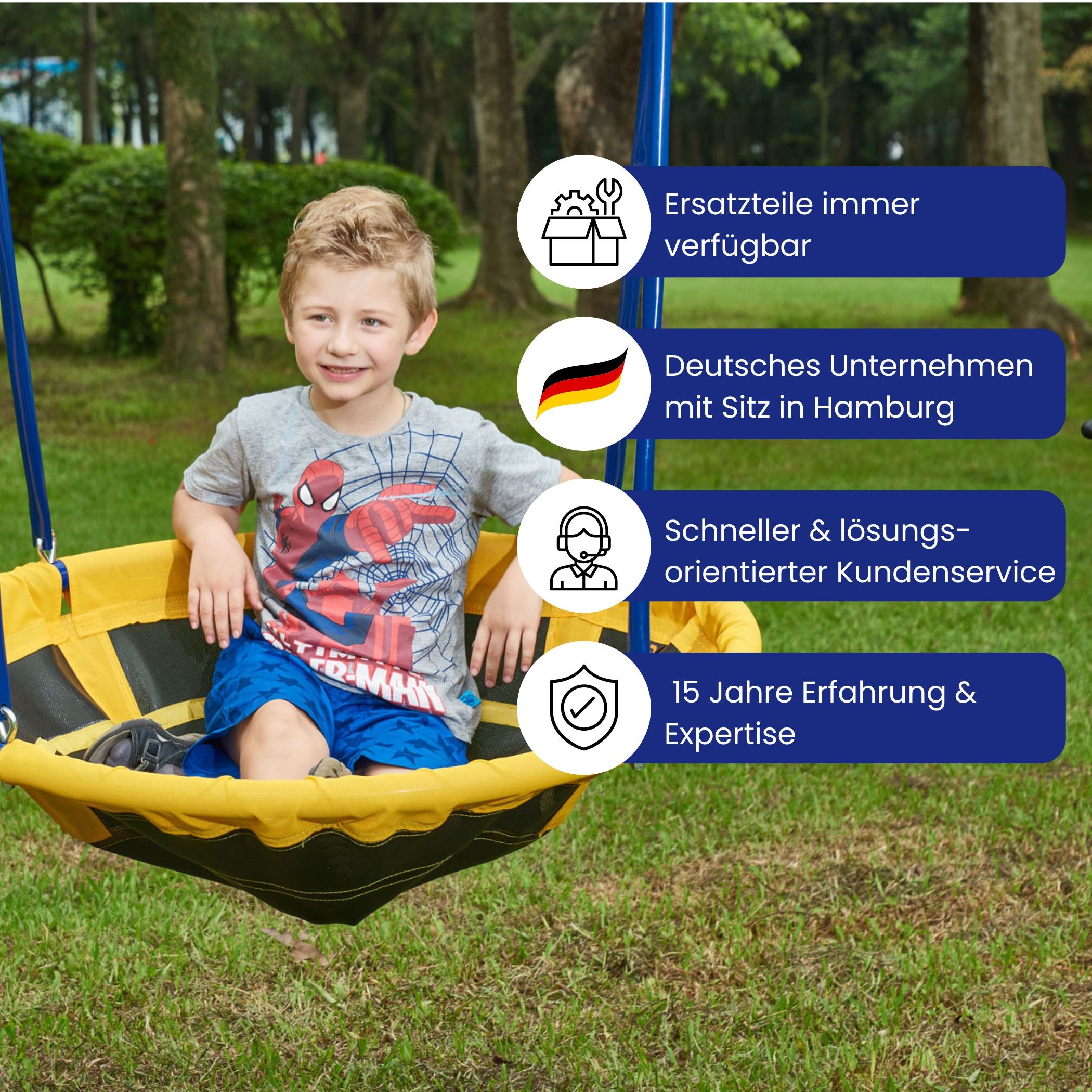 Outdoor Schaukel für 4 Kinder, Max. Belastungsgewicht 180kg