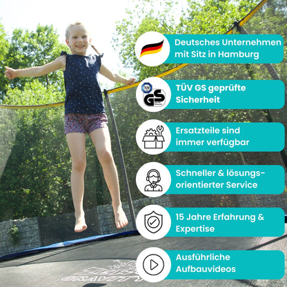 Zero Gravity Trampolin 366x244cm inkl. Leiter - Nutzer bis 130kg