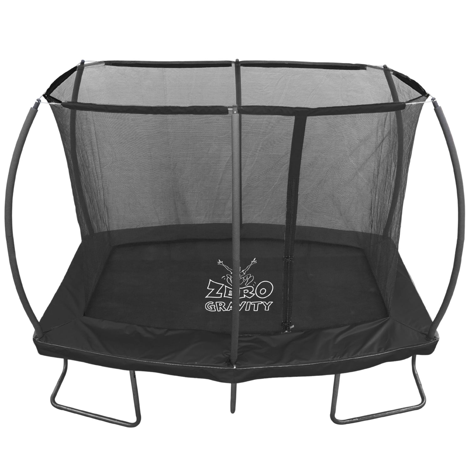 Zero Gravity Trampolin 305x213cm inkl. Leiter &amp; Bodenanker - Nutzer bis 100kg - Ultima 5 Black Edition