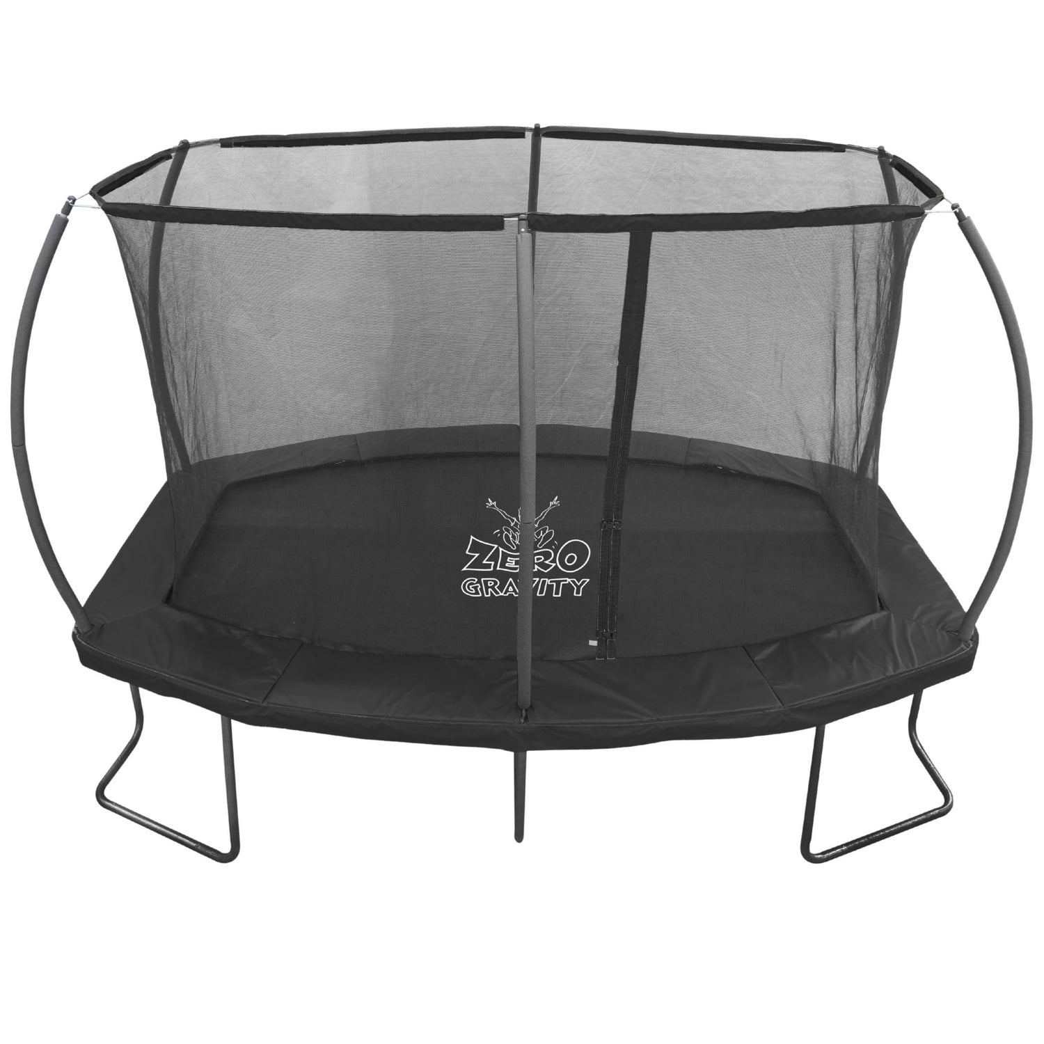 Zero Gravity Trampolin 366x244cm inkl. Leiter &amp; Bodenanker - Nutzer bis 130kg - Ultima 5 Black Edition