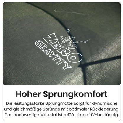 Zero Gravity Trampolin  Ø 244 cm inkl. Leiter &amp; Bodenanker-Set - Nutzer bis 75kg